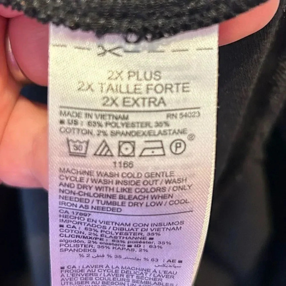 Old Navy Stevie High Rise Black Ponte Knit Wide Leg Cropped Pull-On Pants 2X - Picture 7 of 7